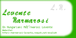 levente marmarosi business card